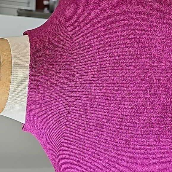 TAHARI Purple long sleeve sweater. 3 Reinstone buttons at sleeves. SMALL No - Picture 2 of 12